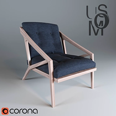 Umos Armchair: High-quality Materials for Corona Renderer v1.1 3D model image 1 