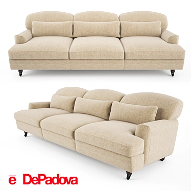 Raffles Sofa: Stylish Three-Seater Choice 3D model image 1 