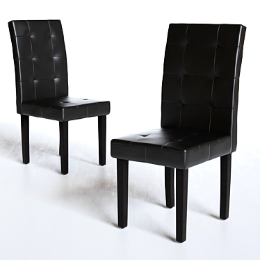 Martha Brown Leather Dining Chair 3D model image 1 