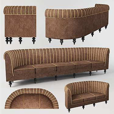 Versatile Cafe and Restaurant Sofa 3D model image 1 