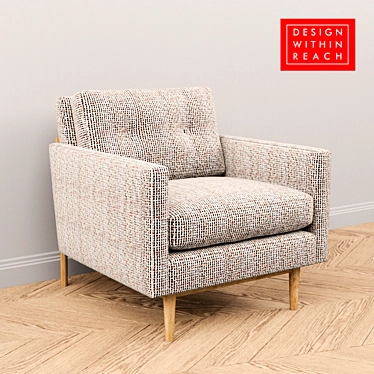 Retro-Inspired Raleigh Armchair 3D model image 1 