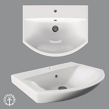 Elegant Gustavsberg Logic Sink 3D model image 1 