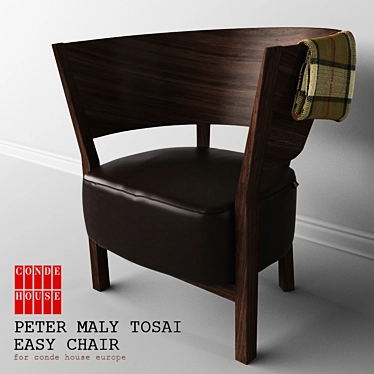 Tosai Lounge Chair: Elegant Comfort for Your Space 3D model image 1 