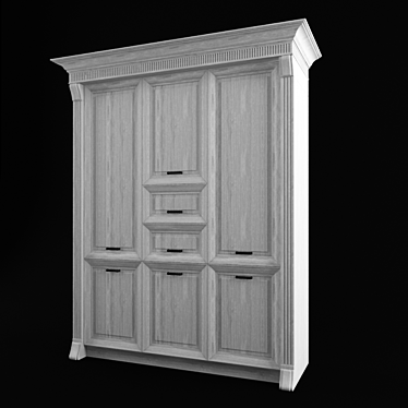 Square Storage and Display Cabinet 3D model image 1 