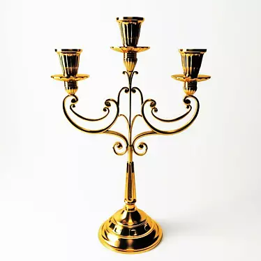 Elegant Candle Holder 3D model image 1 