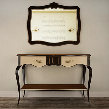 Tosato Console and Mirror Set 3D model image 1 