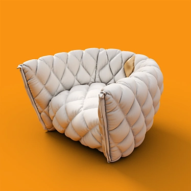 Luxury Goldi Armchair: Exquisite Design 3D model image 1 