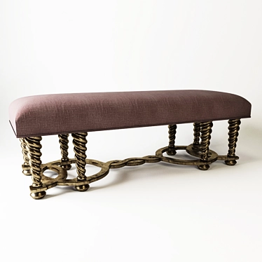 Elegant Rectangular Bench for Home - Christopher Guy 3D model image 1 