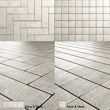 Terracotta Outdoor Floor Tiles 3D model image 1 