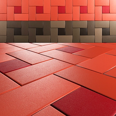 Durable Terracotta Outdoor Tiles 3D model image 1 