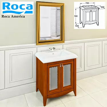 Roca America C Pedestal Basin 3D model image 1 