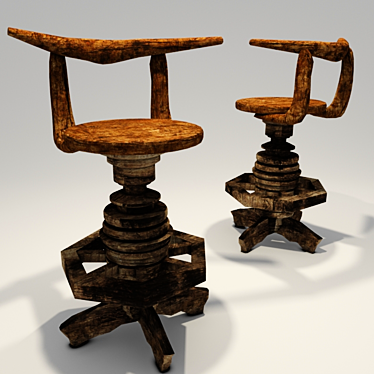 Sleek Modern Bar Stool 3D model image 1 