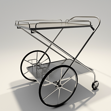 3D Trolley Model - Perfect for Virtual Designs 3D model image 1 