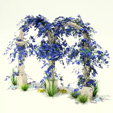 Gorgeous Clematis Vine: Perfect for Gardens 3D model image 1 