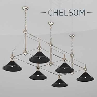 Chelsom BI4017/6 Billiard Ceiling Lamp 3D model image 1 