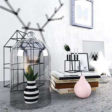 Scandi Modern Decor Set 3D model image 1 