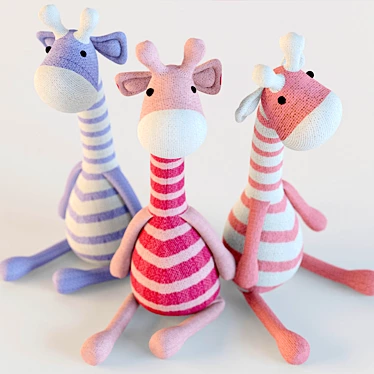 Giraffe Toy Textile 3D model image 1 