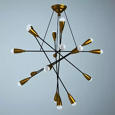 Sarfatti's Metal Sputnik Chandelier 3D model image 1 