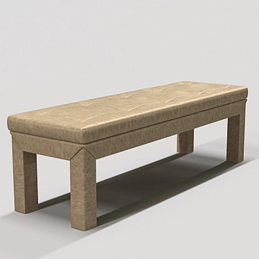 Modern Leather Bench 3D model image 1 