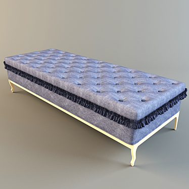 Modern Rectangular Bench for Living Room or Bedroom 3D model image 1 