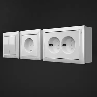 Legrand Socket Range: Power Up Your Space 3D model image 1 