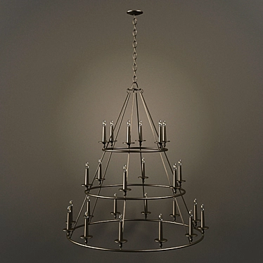 Title: Elegant Quoziel Voyager Chandelier 3D model image 1 