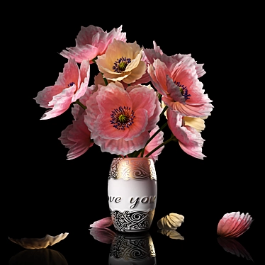 Gorgeous Light Pink Poppies 3D model image 1 