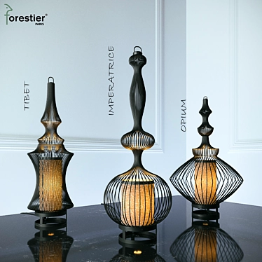 Elegant Table Lamps by Forestier 3D model image 1 