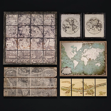 Artful Cartographic Collection 3D model image 1 