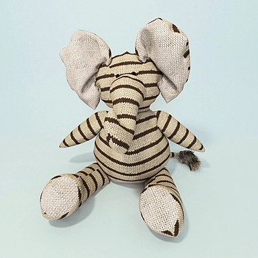 Cuddly Elephant Plush Toy 3D model image 1 