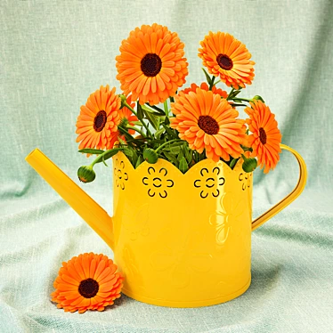 Radiant Calendula Bouquet 3D model image 1 