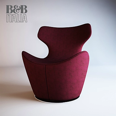 Modern and Chic Armchair: B&B Italia Piccolo Papilio 3D model image 1 