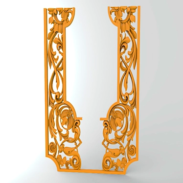 Decorative CNC Frame Element 3D model image 1 
