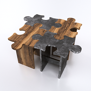 Interlocking Puzzle Stools: Versatile, Stylish and Fun! 3D model image 1 