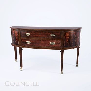Luxury Councill Logan Sideboard 3D model image 1 