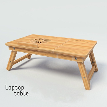  Foldable Wooden Laptop Table | Desk 3D model image 1 
