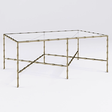 Bamboo Brass Coffee Table 3D model image 1 