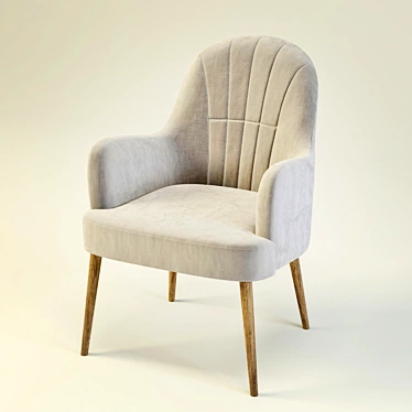 Elegant Torre DaVinci Armchair 3D model image 1 