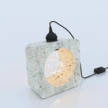 Industrial Concrete Table Lamp 3D model image 1 