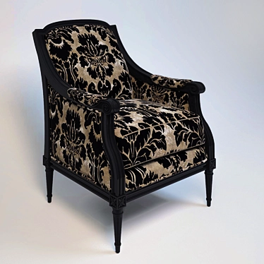 Elegant Vintage Armchair 3D model image 1 