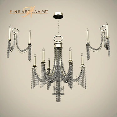 Cascades Fine Art Lamps: Elegantly Illuminating Décor 3D model image 1 