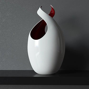 Kelly Hoppen Aria Red Vase 3D model image 1 