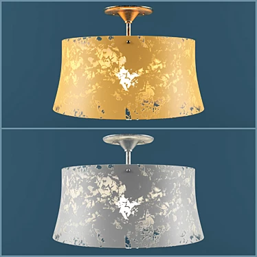 Elegant Silver and Gold Chandelier 3D model image 1 