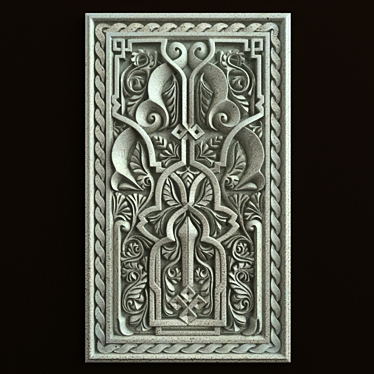 Exquisite Arabic Carving Ornament 3D model image 1 