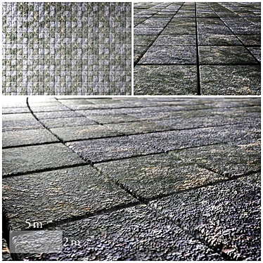 Durable Mesh Footpath Stones 3D model image 1 