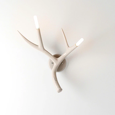 Elegant Antler Sconce: Roll & Hill 3D model image 1 