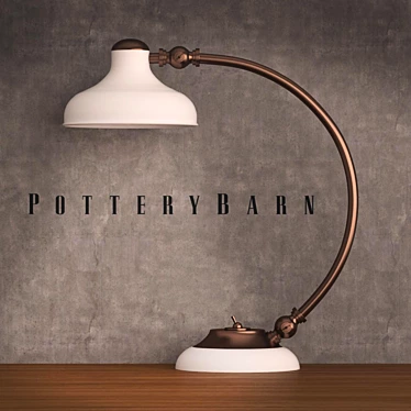 Sleek Arc Task Lamp: Pottery Barn 3D model image 1 