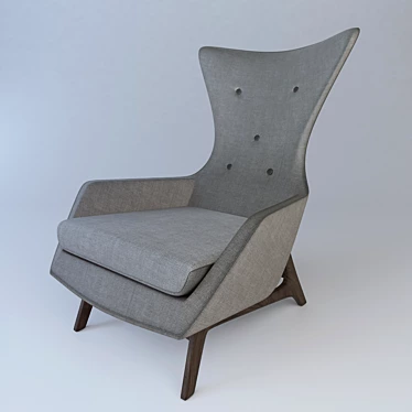 Sleek Adrian Pearsall Lounge Chair 3D model image 1 