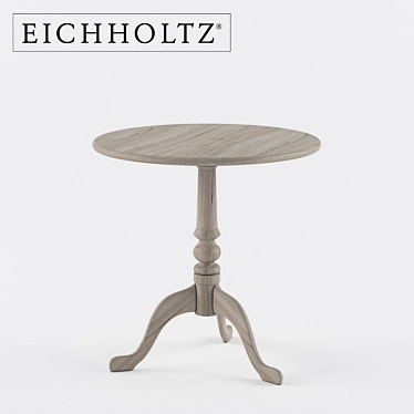 Vintage Oak Side Table 3D model image 1 