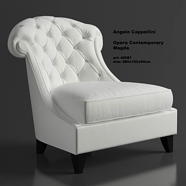 Luxury Leather Armchair: Angelo Cappellini Magda 3D model image 1 